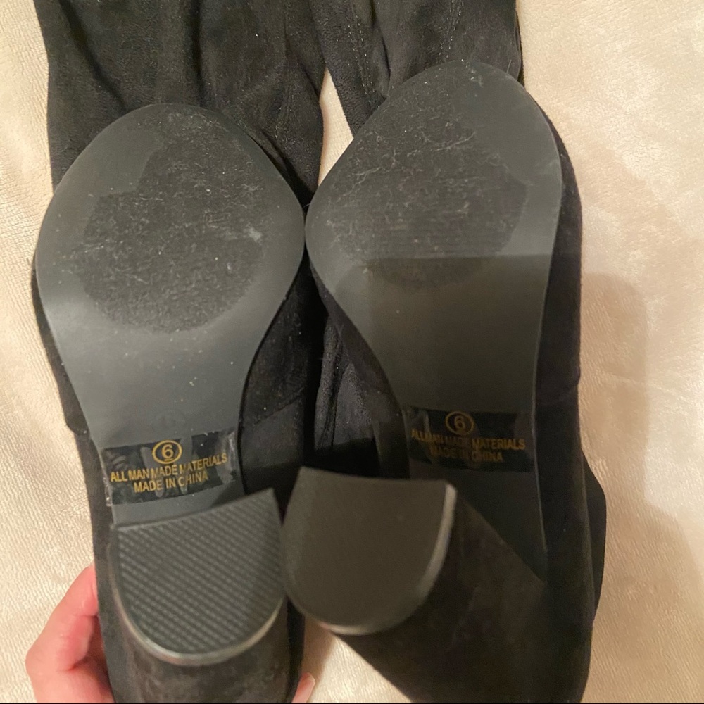 Fashion Nova knee high suede zip up boots - Picture 4 of 4